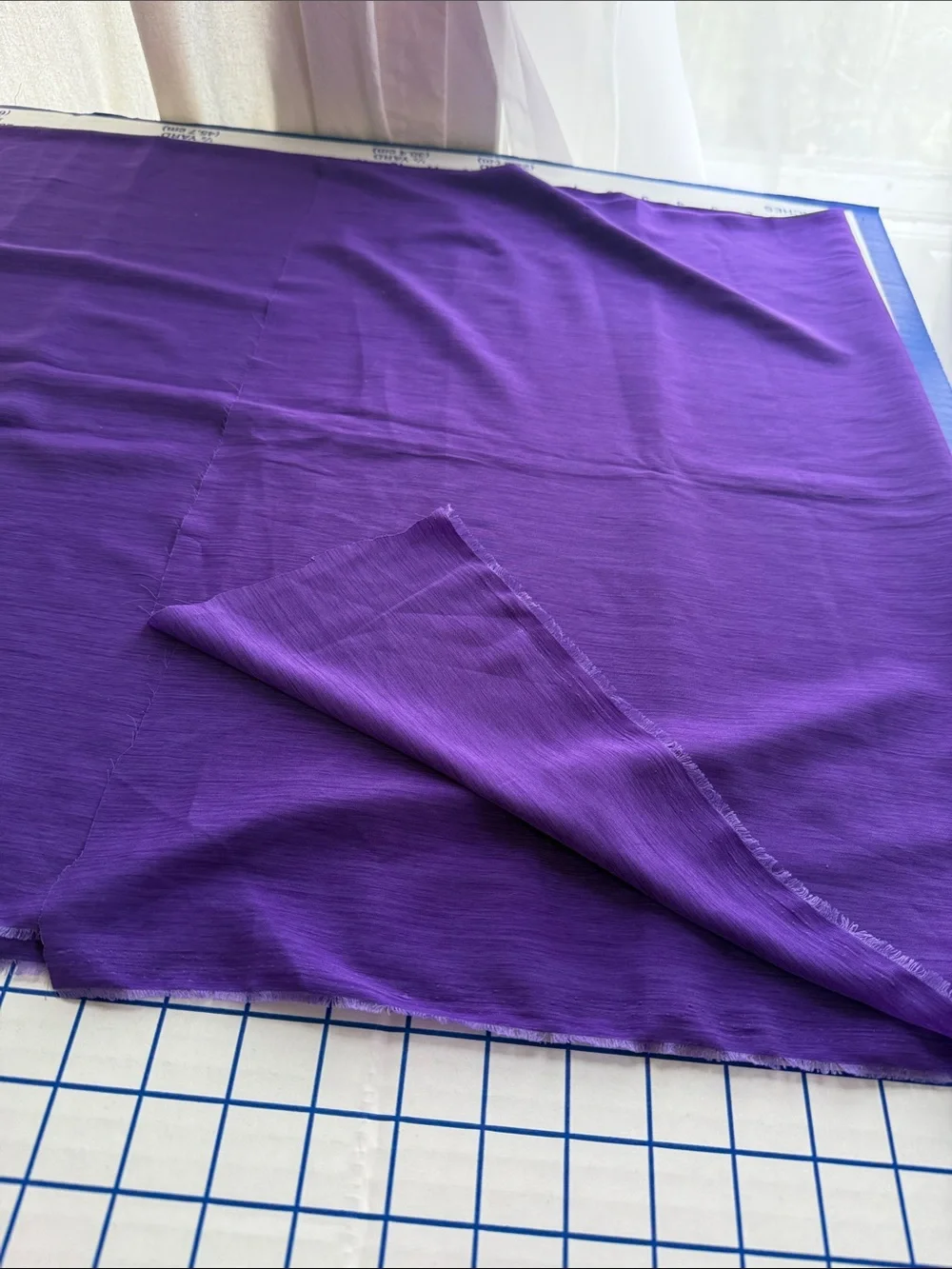 Vintage Purple Iridescent Slinky Dress Fabric Silk Look 2.5 Yards x 44